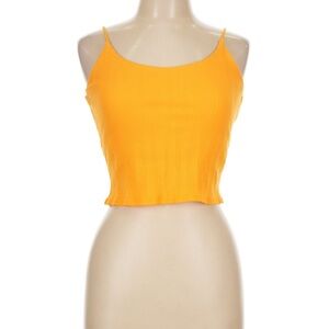Size L Enza Costa mango ribbed crop top Like New